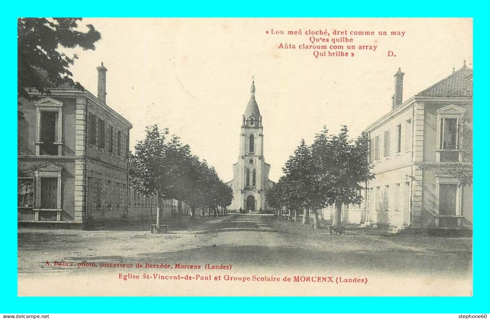 A780 / 307 40 - MORCENX Église Saint-Vincent-de-Paul Et Groupe Scolaire - Morcenx