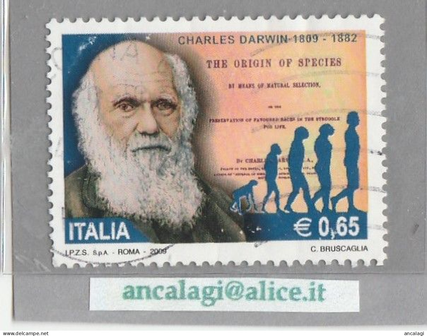 USATI ITALIA 2009 - Ref.1107A "CHARLES DARWIN" 1 Val.- - 2001-10: Usati