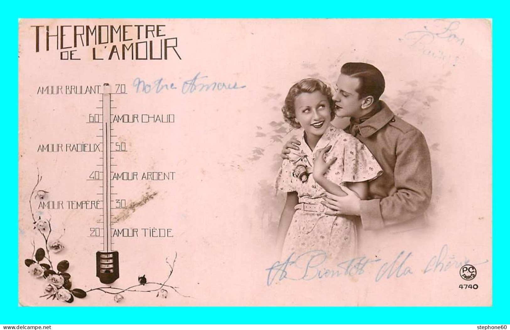 A782 / 179 COUPLE Thermometre De L'Amour - Koppels