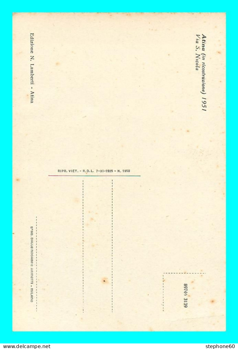 A779 / 493 Atina In Recostruzione 1951 Via S. Nicola - Frosinone