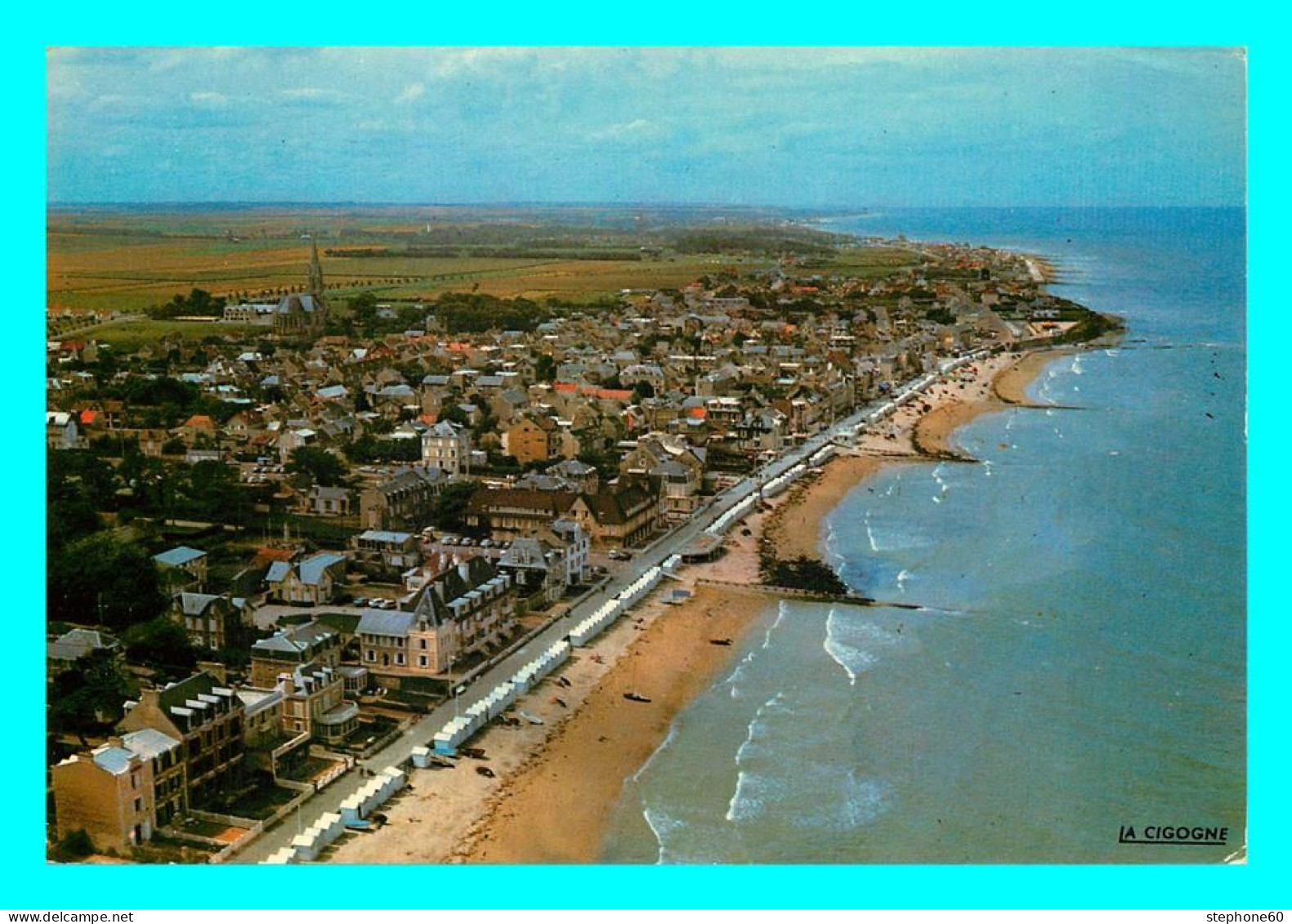 A779 / 031 14 - SAINT AUBIN SUR MER En Avion Sur La Plage Et La Ville - Saint Aubin