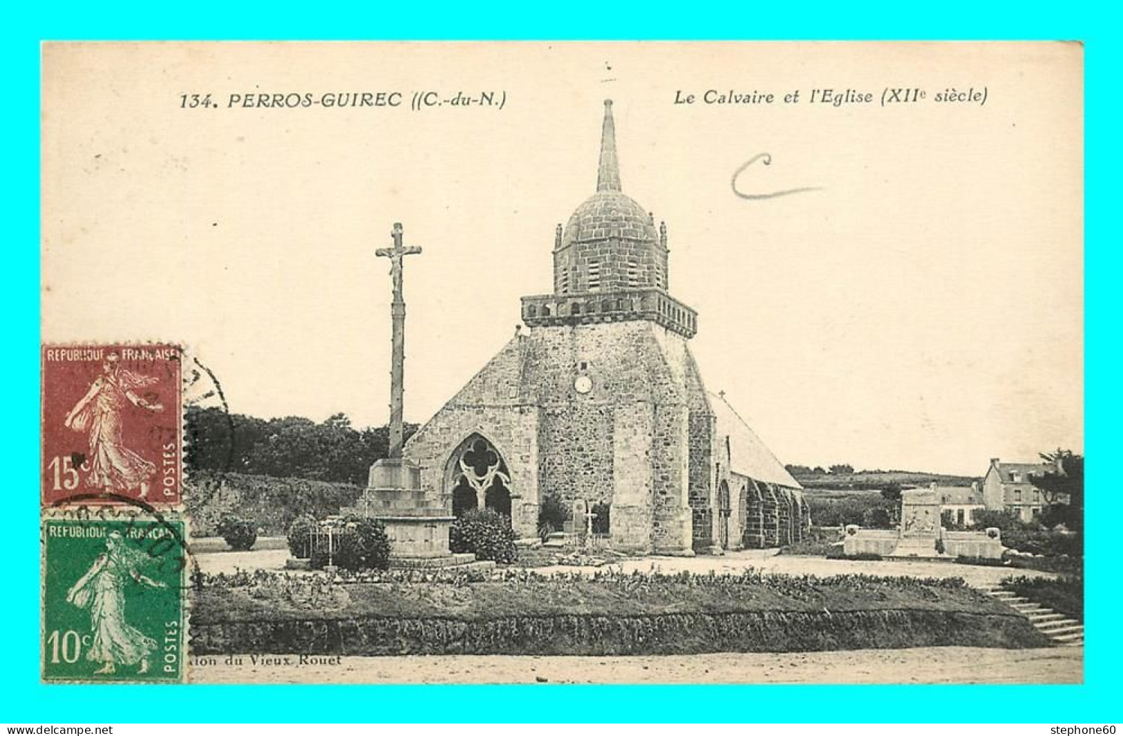 A784 / 349 22 - PERROS GUIREC Calvaire Et Eglise - Perros-Guirec