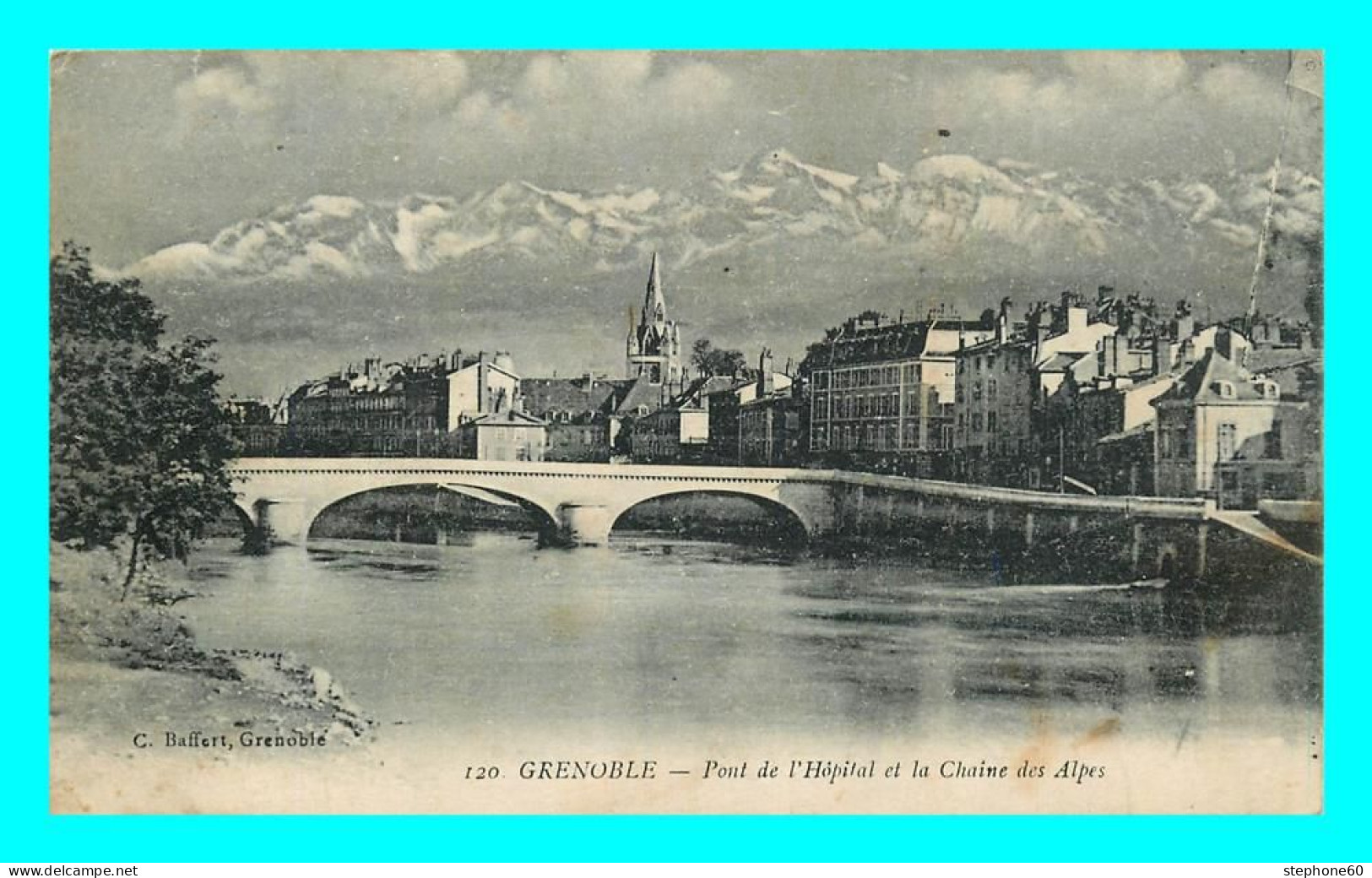 A782 / 057 38 - GRENOBLE Pont De L'Hopital Et Chaine Des Alpes - Grenoble