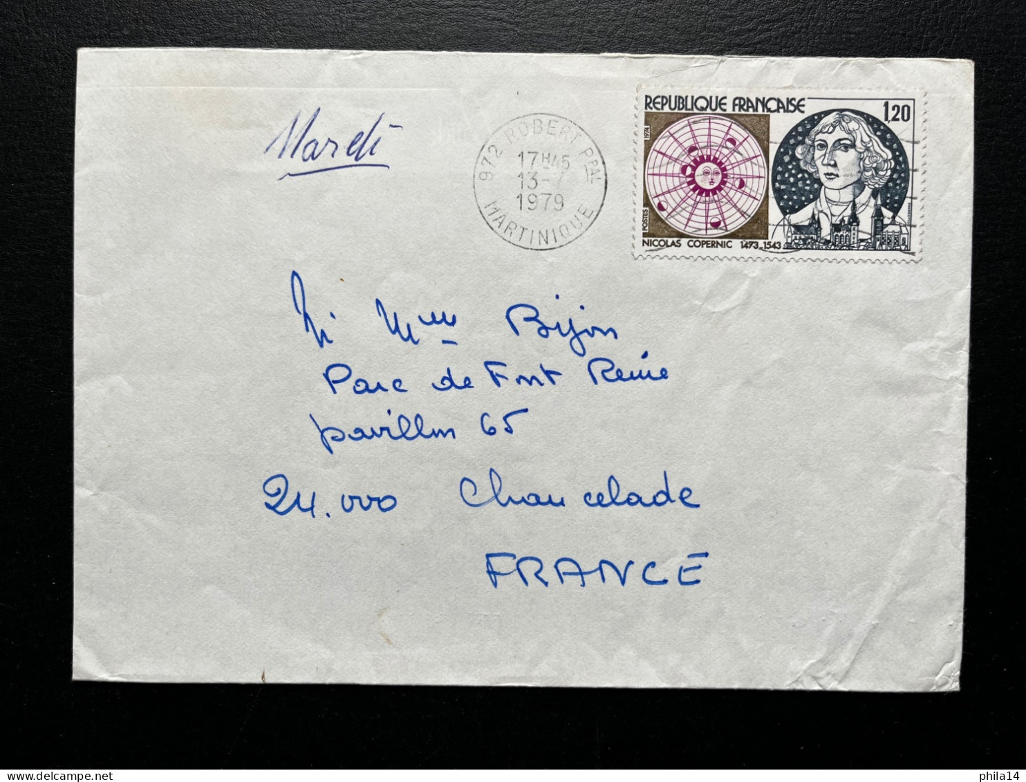 SP FRANCE ENVELOPPE / ROBERT MARTINIQUE POUR CHANCELADE / 1979 / COPERNIC - 1961-....