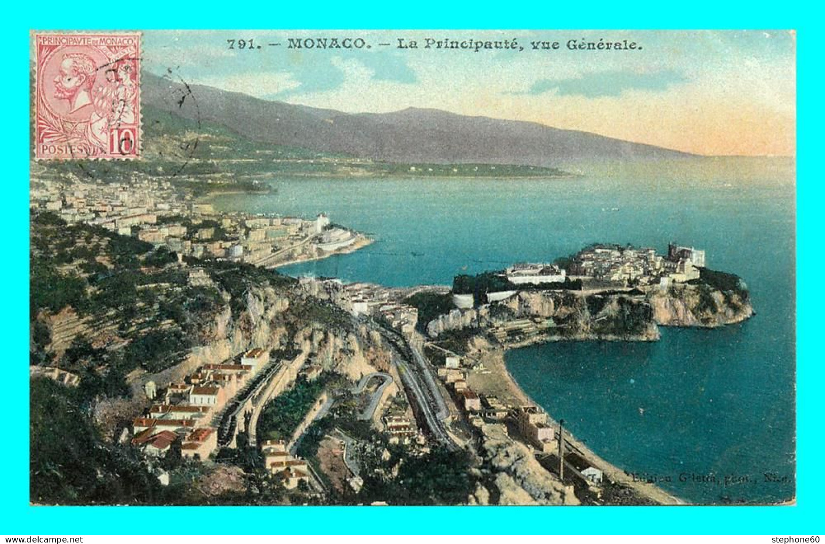 A792 / 483 MONACO La Principauté Vue Générale ( Timbre ) - Sonstige & Ohne Zuordnung