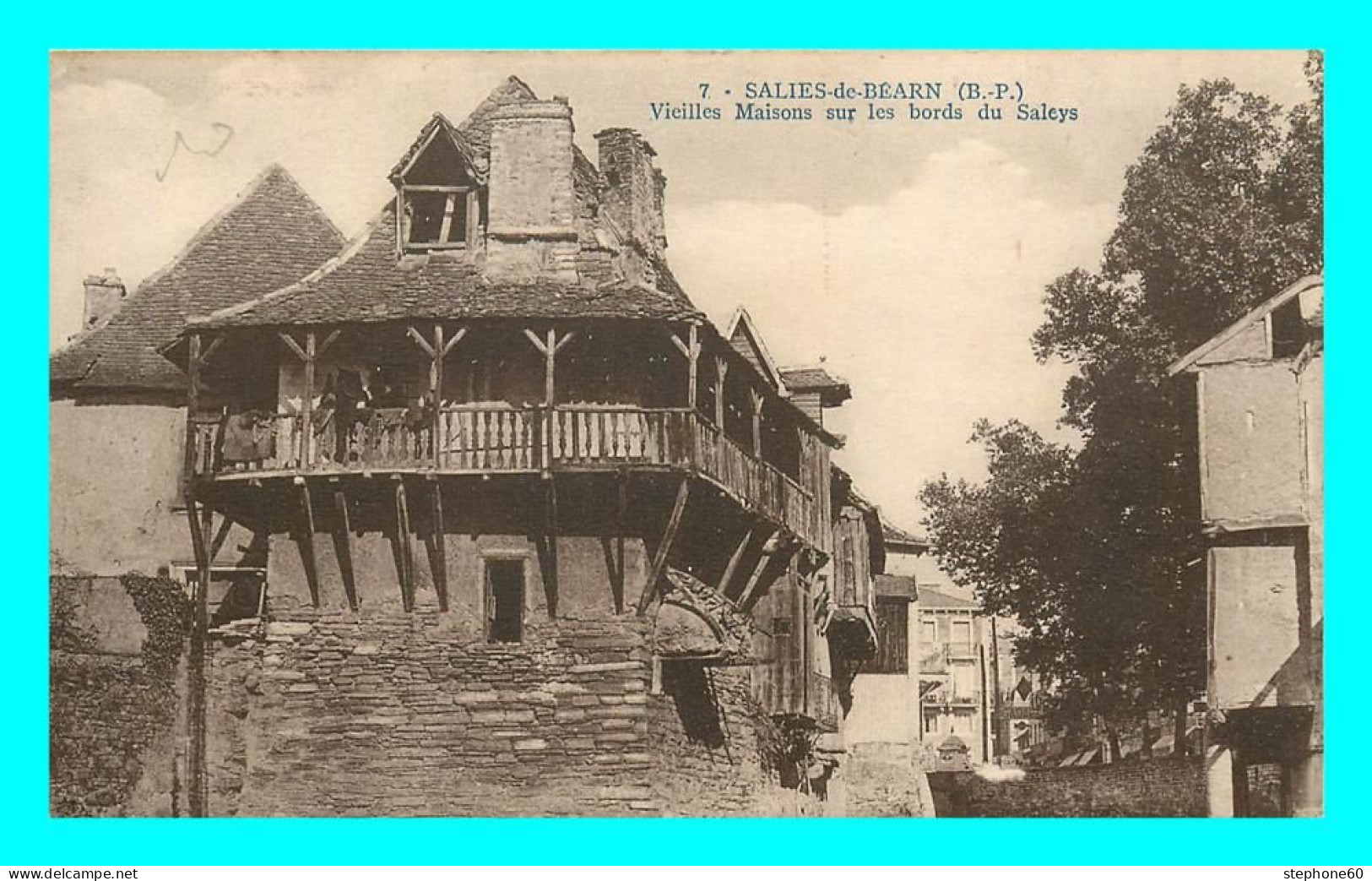 A790 / 177 64 - SALIES DE BEARN Vieilles Maisons Sur Les Bords Du Saleys - Salies De Bearn