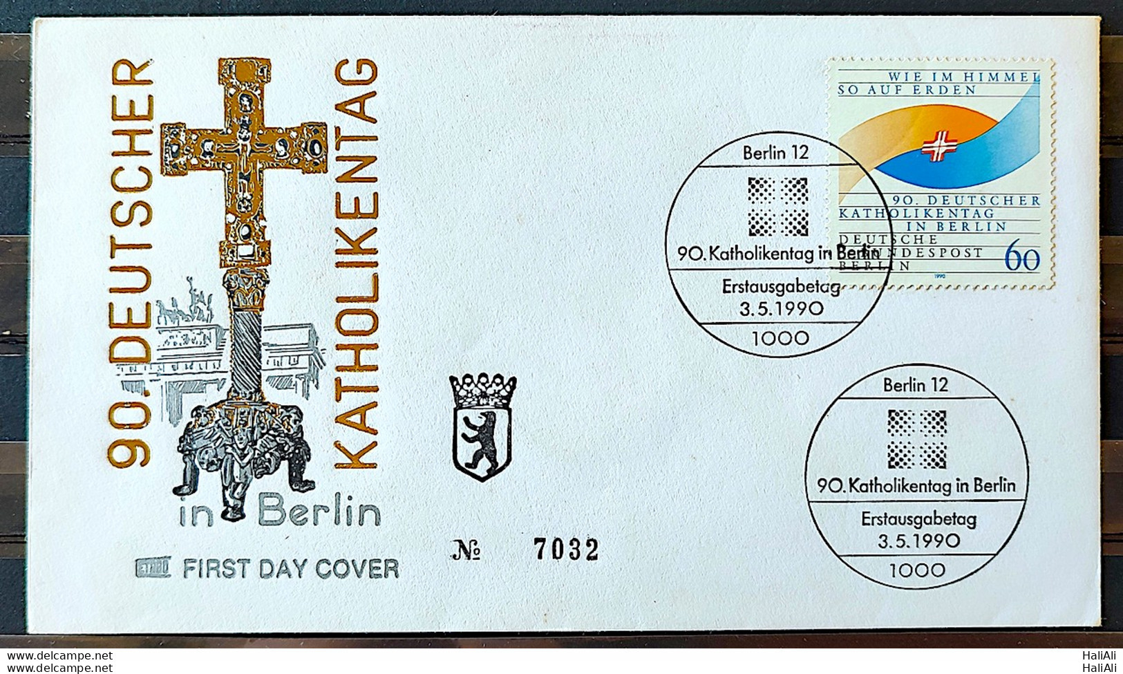 Brazil Envelope FDC 000 1990 Germany Berlin Katholikentag Religion Catholic Day - FDC