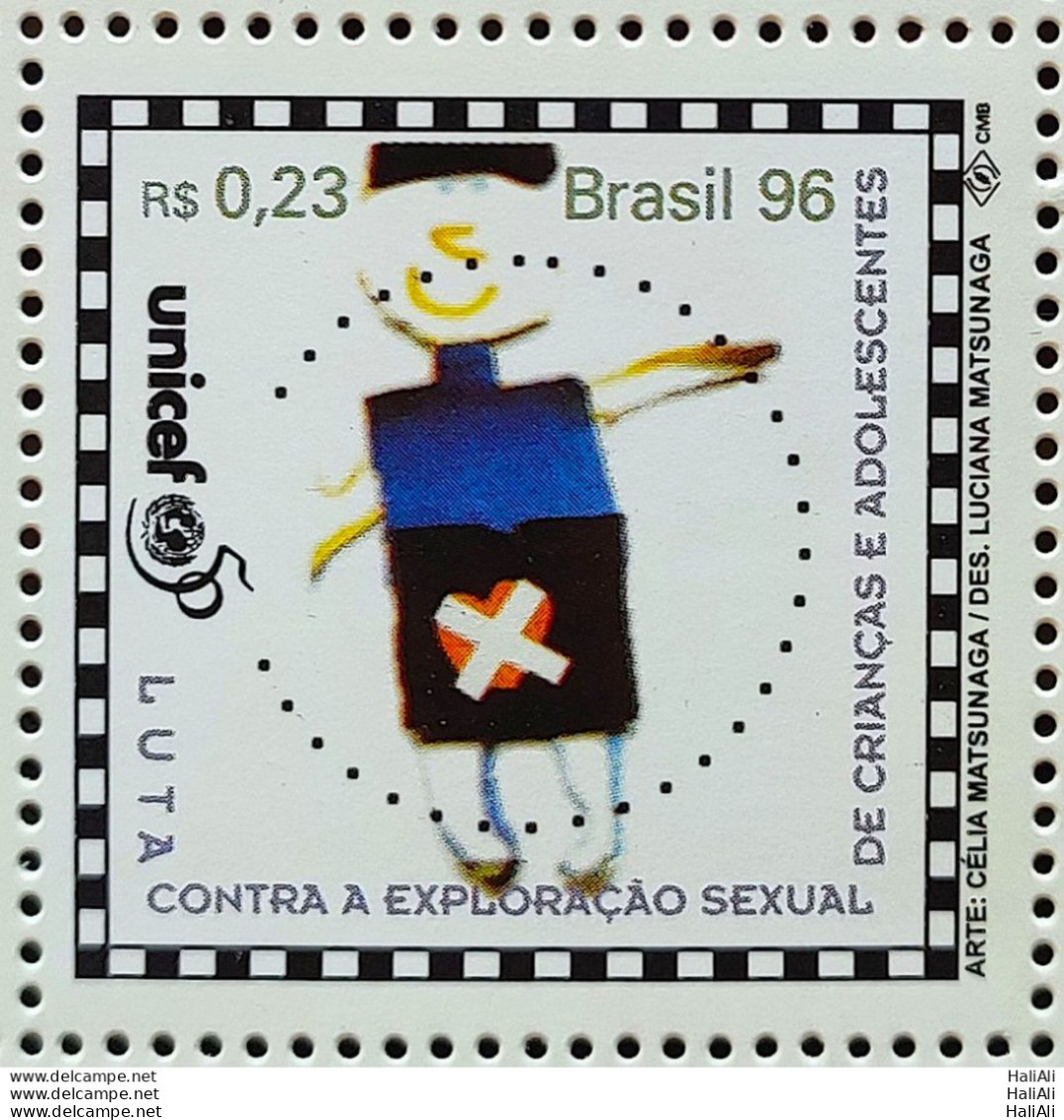 C 1990 Brazil Stamp UNICEF United Nations Child Infant 1996 - Ongebruikt