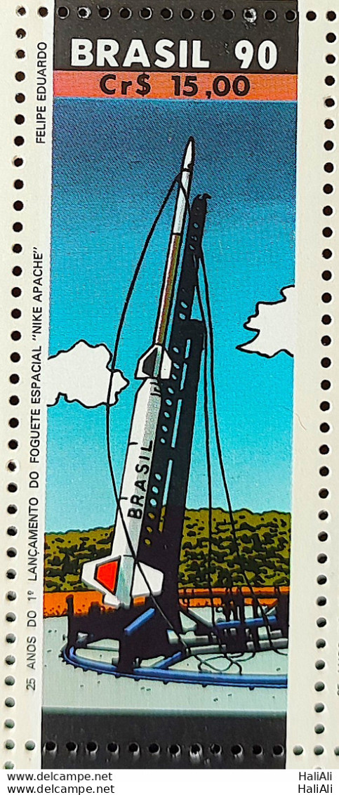 C 1716 Brazil Stamp 25 Years Spatial Rocket Military Space Communication 1990 - Ongebruikt