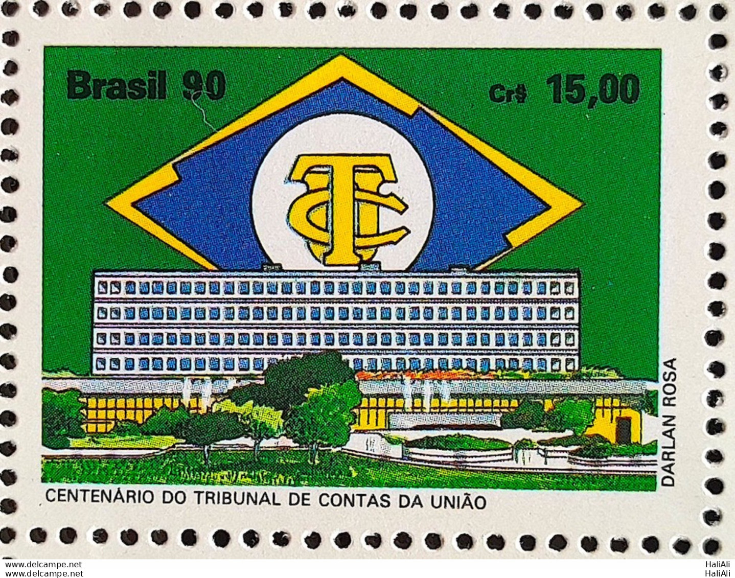 C 1711 Brazil Stamp 100 YEARS COURT OF ACCOUNTS OF THE TCU 1990 - Ungebraucht