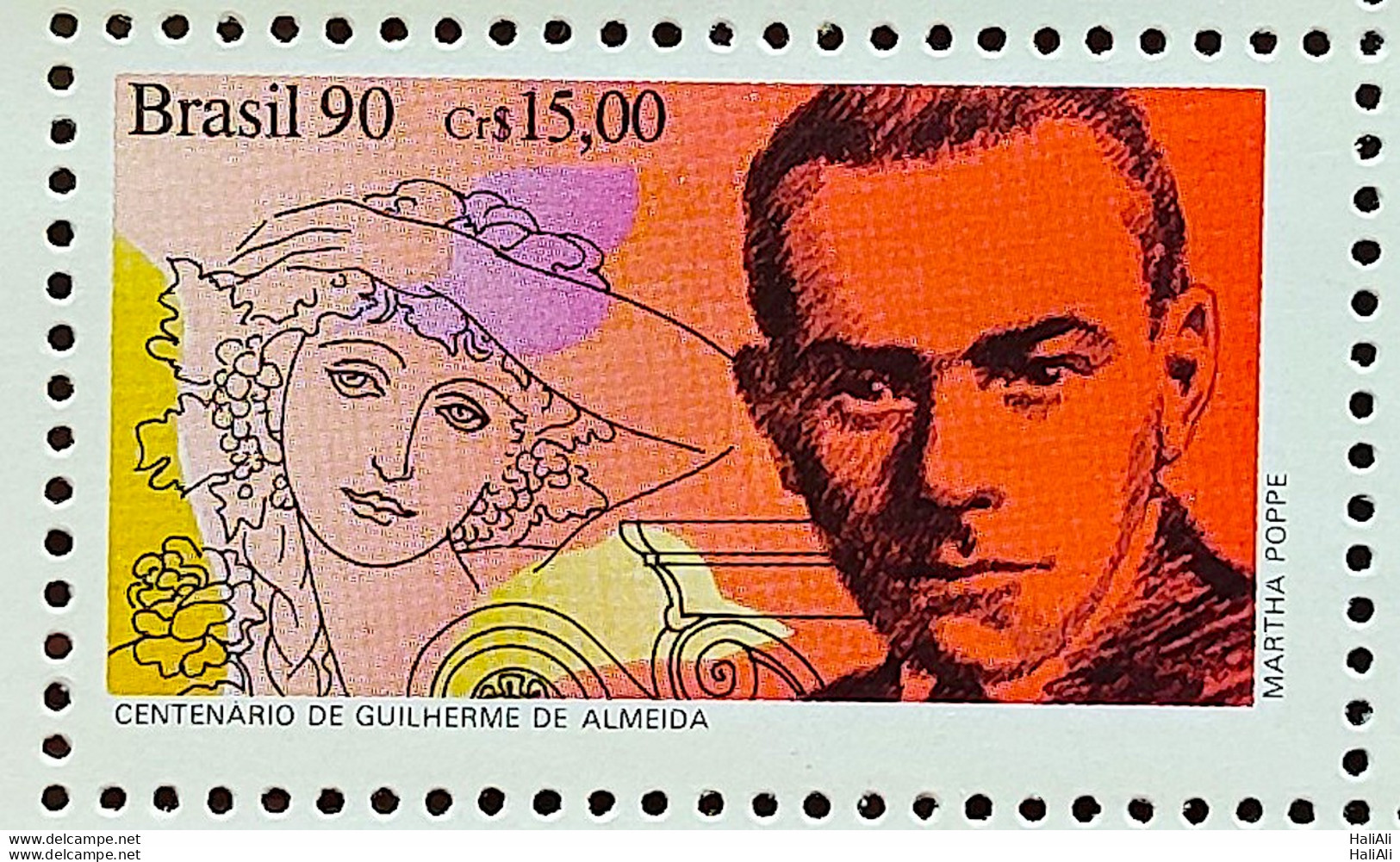 C 1710 Brazil Stamp Guilherme De Almeida Literature 1990 - Nuevos