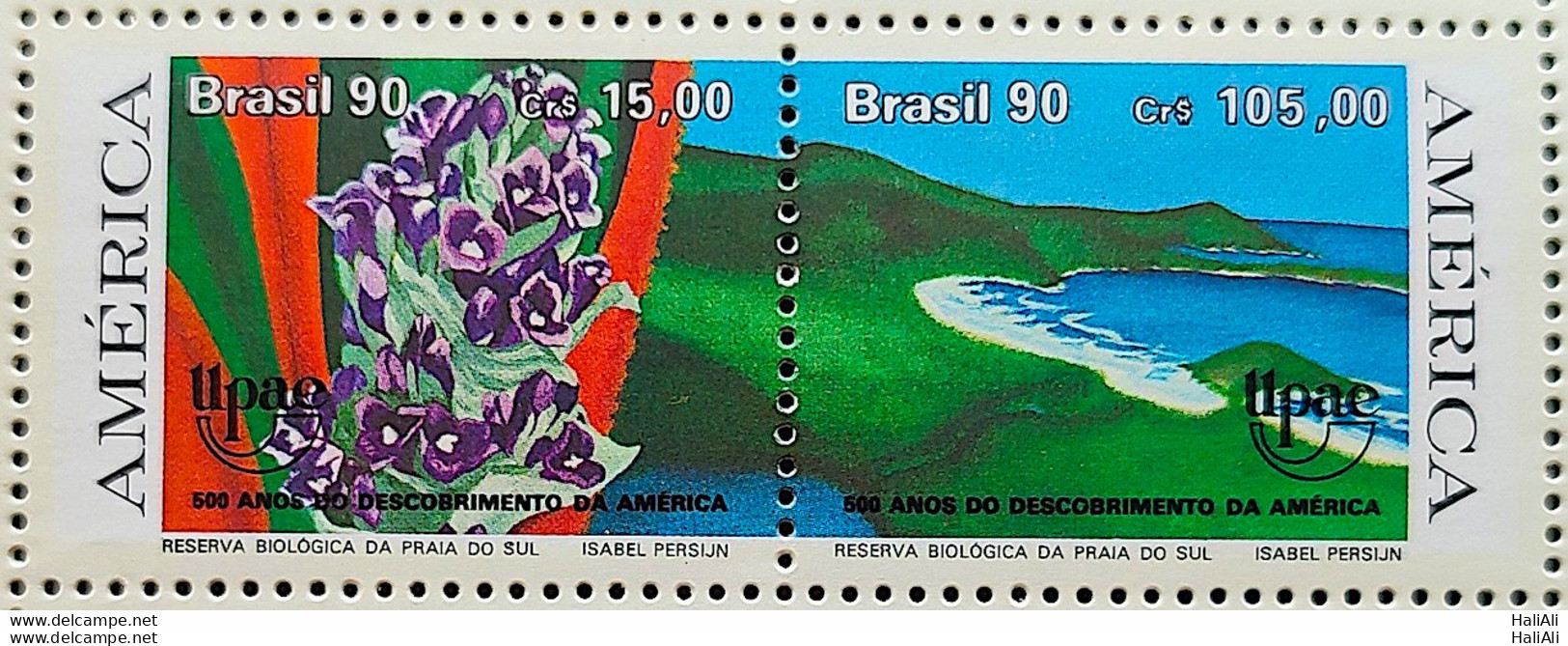 C 1706 Brazil Stamp Of The Biological Reserve Praia Do Sul Gravata And Restinga UPAEP 1990 Setenant - Unused Stamps