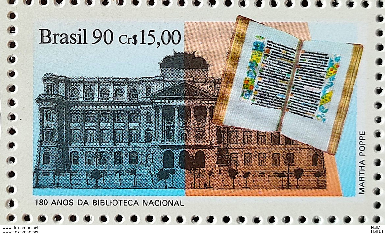 C 1708 Brazil Stamp Book Day Literature National Library 1990 - Ongebruikt