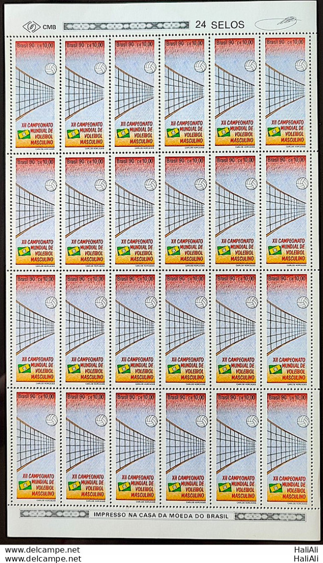 C 1692 Brazil Stamp Volleyball 1990 Sheet - Neufs