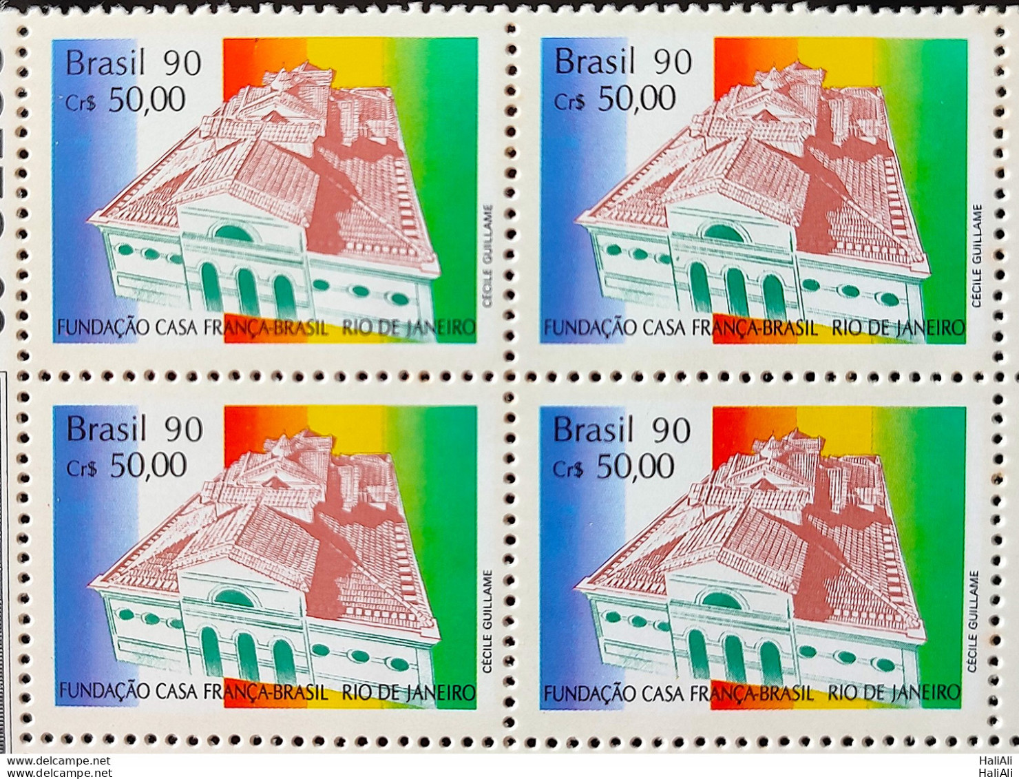 C 1691 Brazil Stamp Casa Franca Brasil Rio De Janeiro 1990 Block Of 4 - Ungebraucht