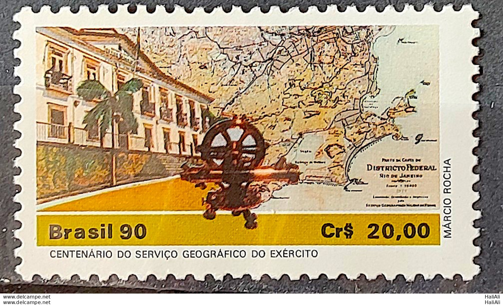C 1686 Brazil Stamp 100 Years Geography Geography Geography Map 1990 2 - Unused Stamps
