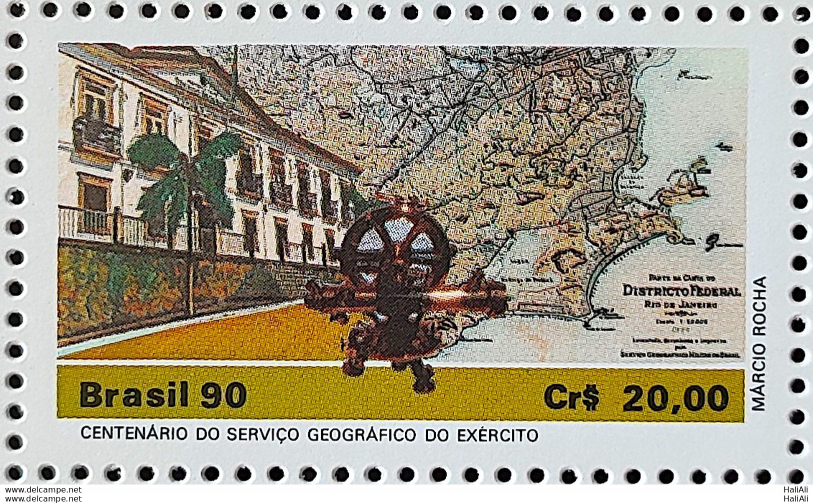 C 1686 Brazil Stamp 100 Years Geography Geography Geography Map 1990 - Unused Stamps