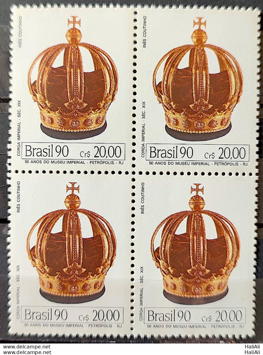 C 1683 Brazil Stamp 50 Year Imperial Museum History 1990 Block Of 4 - Ungebraucht