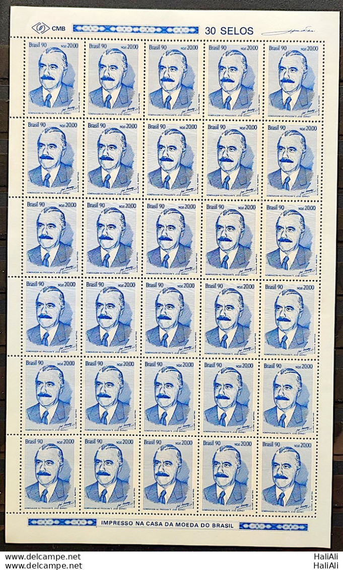 C 1674 Brazil Stamp President José Sarney Head Of State 1990 Sheet - Nuevos