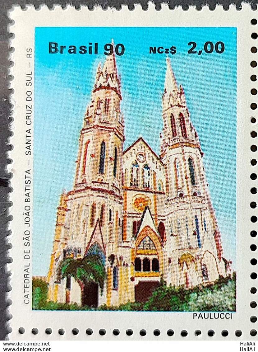 C 1667 Brazil Stamp Religious Architecture Religion Church Cathedral Of Santa Cruz Do Sul Rs 1990 - Nuovi