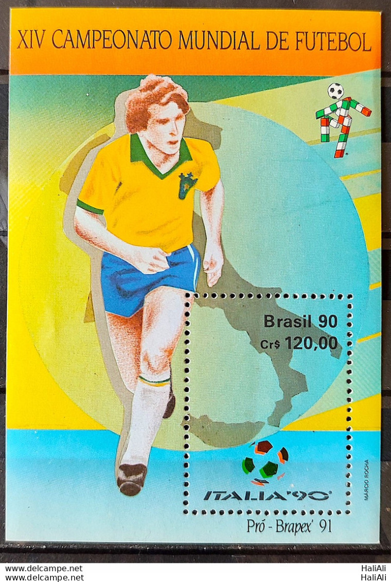 B 86 Brazil Stamp Football World Cup Italy 1990 - Unused Stamps