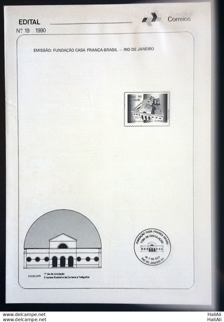Brochure Brazil Edital 1990 19 Casa França Brasil Foundation Brazil Without Stamp - Covers & Documents