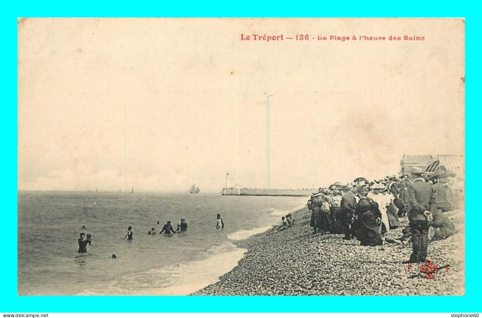 A794 / 183 76 - LE TREPORT Plage à L'heure Des Bains - Le Treport