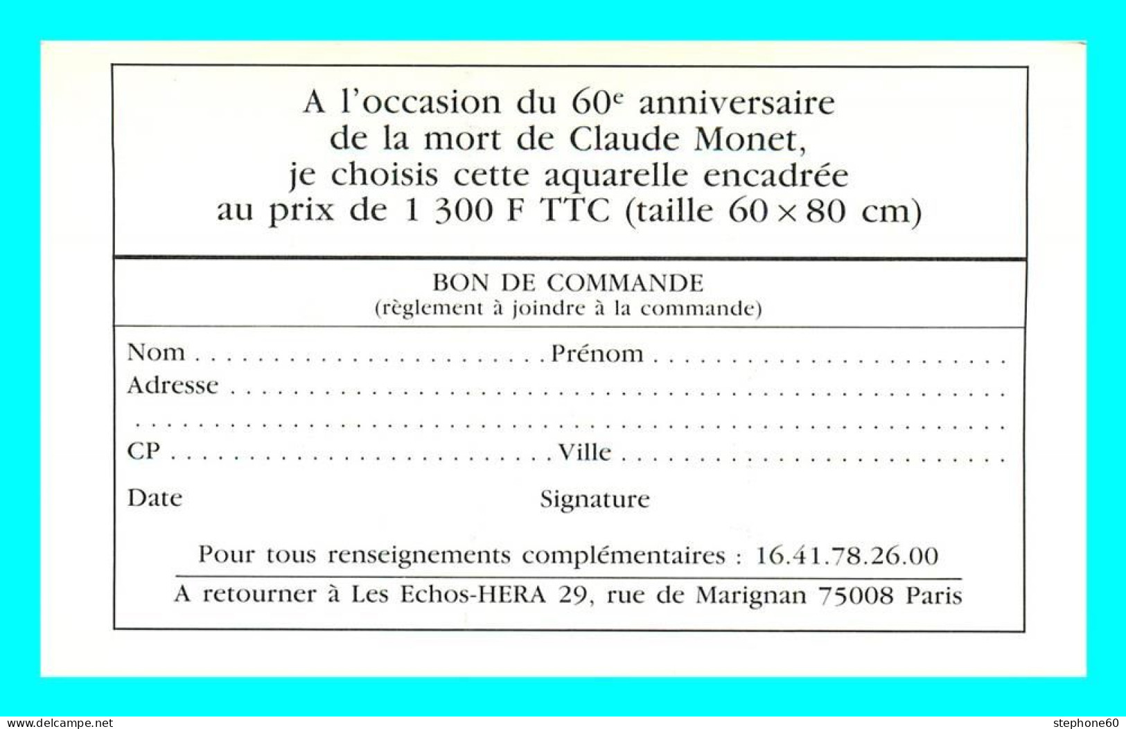 A794 / 313 60e Anniversaire De La Mort De Claude MONET - Pintura & Cuadros