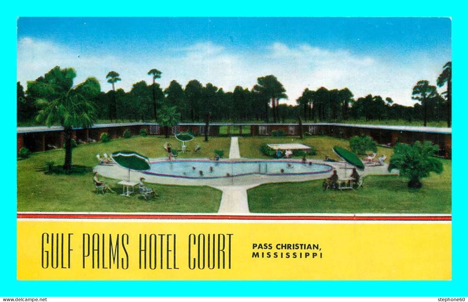 A792 / 203 MISSISSIPPI Gulf Palms Hotel Court Pass Christian - Altri & Non Classificati