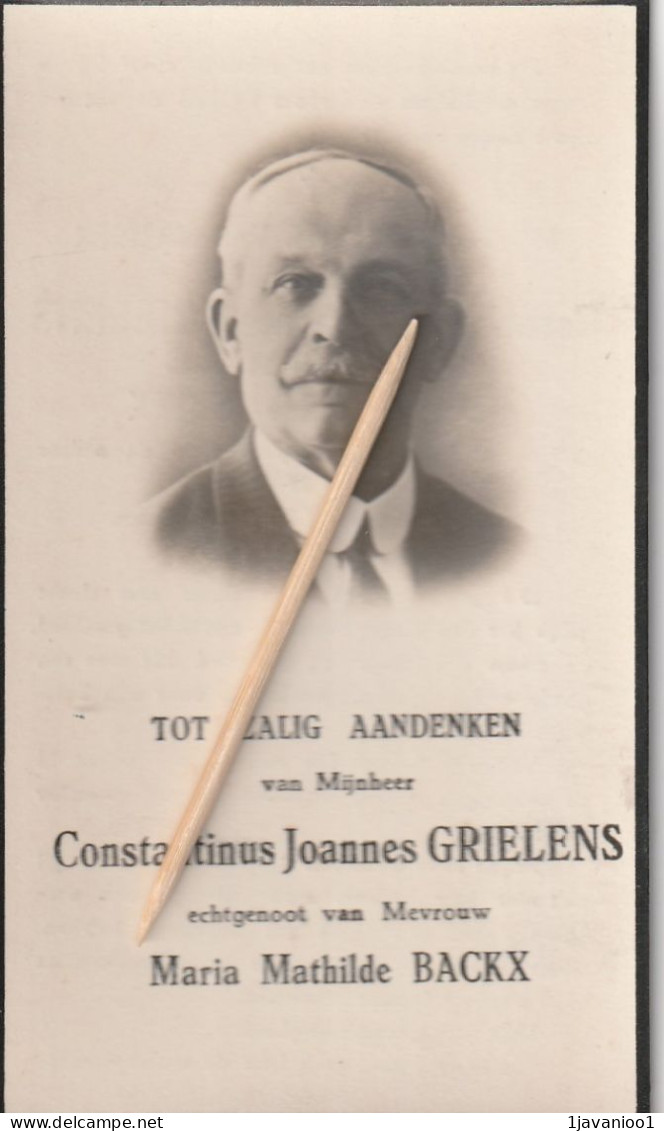 Berchem, 1931, Constantinus Grielens, Backx - Images Religieuses