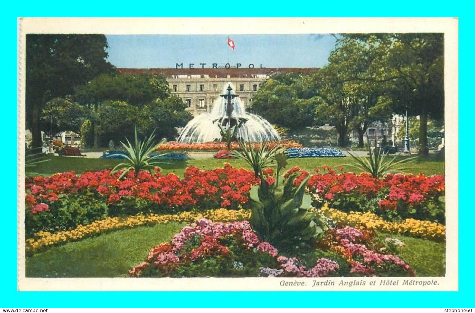 A796 / 071 GENEVE Jardin Anglais Et Hotel Métropole - Genève