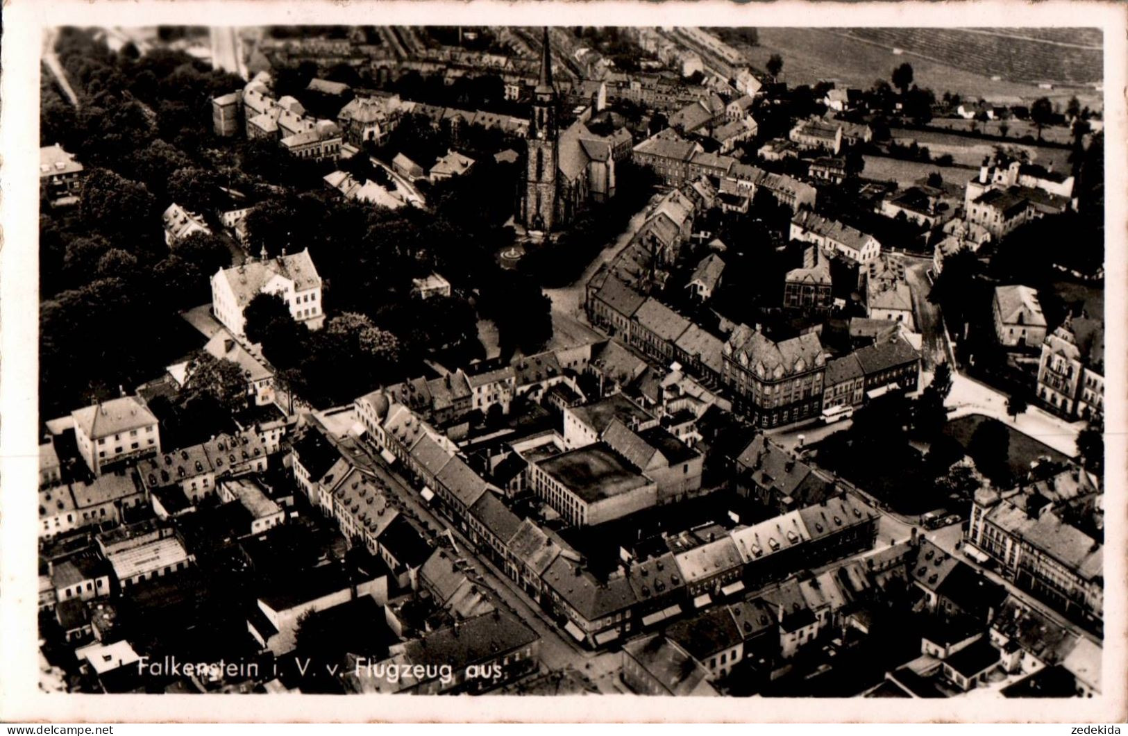 H1540 - Falkenstein Im Vogtland - Luftbild Luftaufnahme - J. Beck - R.L.M. Strähle - Falkenstein (Vogtland)