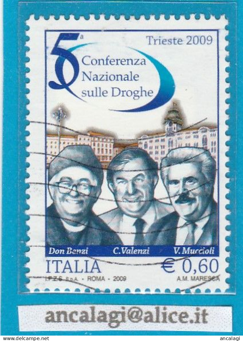 USATI ITALIA 2009 - Ref.1108 "CONFERENZE SULLE DROGHE" 1 Val.- - 2001-10: Usados