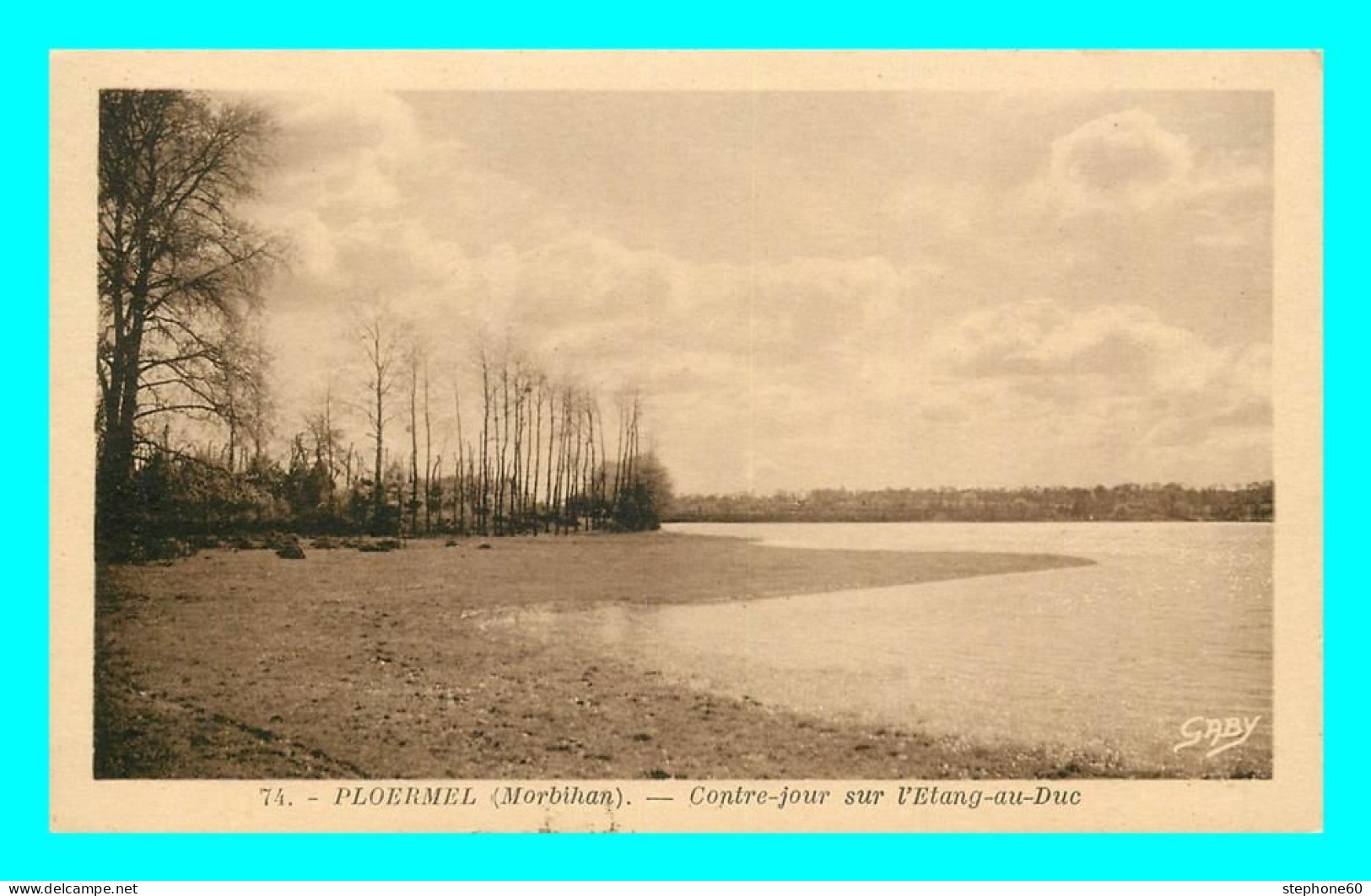 A799 / 135 56 - PLOERMEL Contre Jour Sur L'Etang Au Duc - Ploërmel