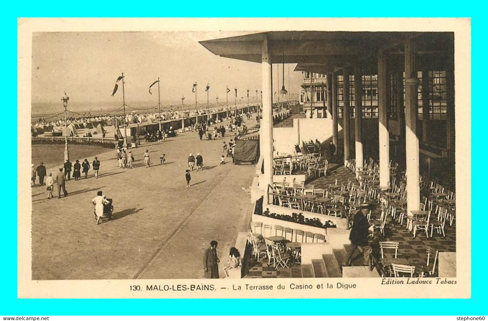 A797 / 293 59 - MALO LES BAINS Terrasse Du Casino Et La Digue - Malo Les Bains