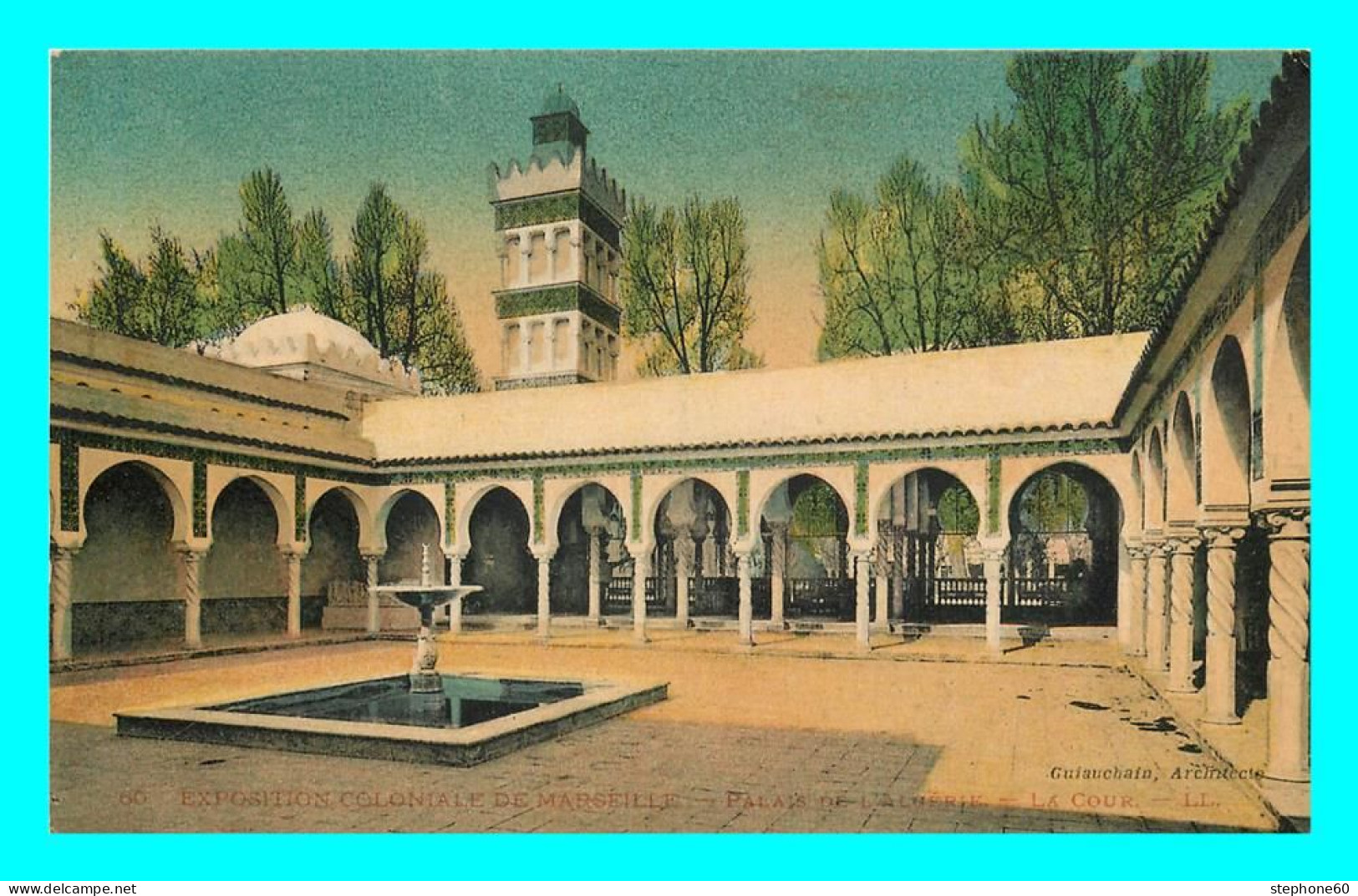 A802 / 385 13 - Exposition Coloniale MARSEILLE Palais De L'Algerie La Cour - Expositions Coloniales 1906 - 1922