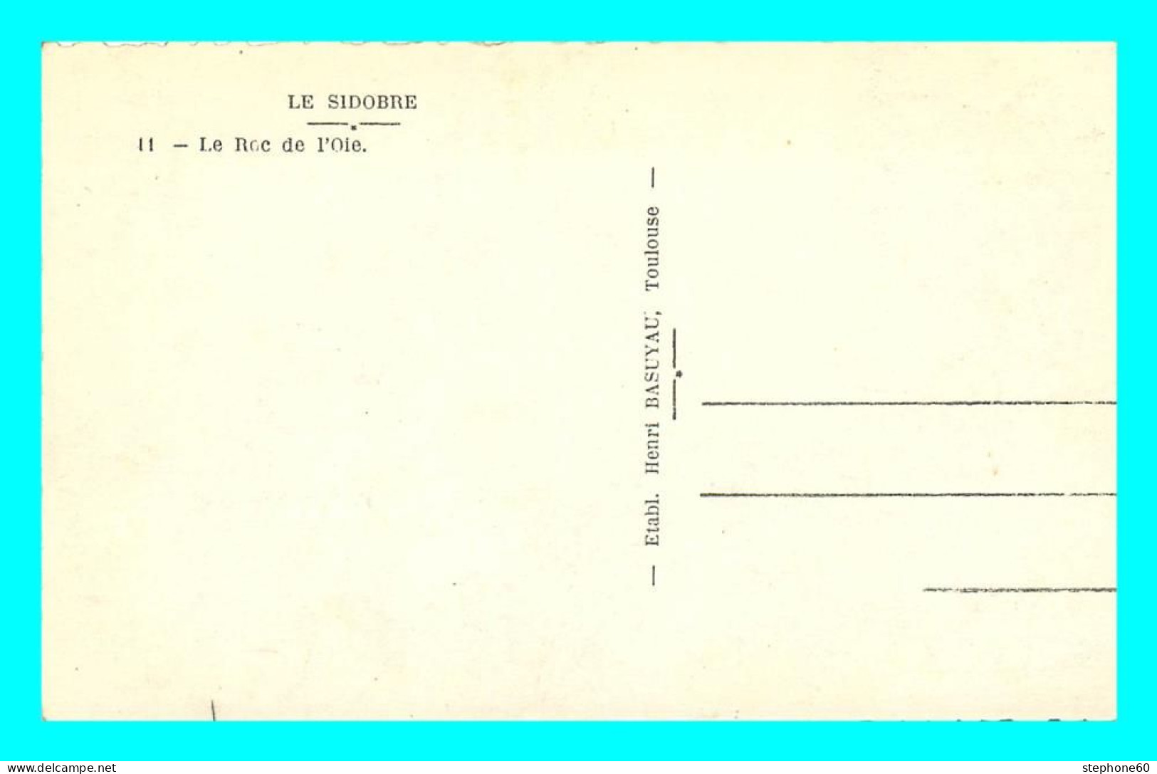 A802 / 383  81 - LE SIDOBRE Le Roc De L'oie - Andere & Zonder Classificatie