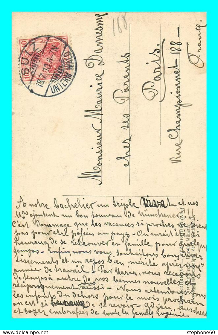 A802 / 543 67 - STRASBOURG Strassburg Horloge Astronomique ( Timbre Cachet SULZ ) - Strasbourg