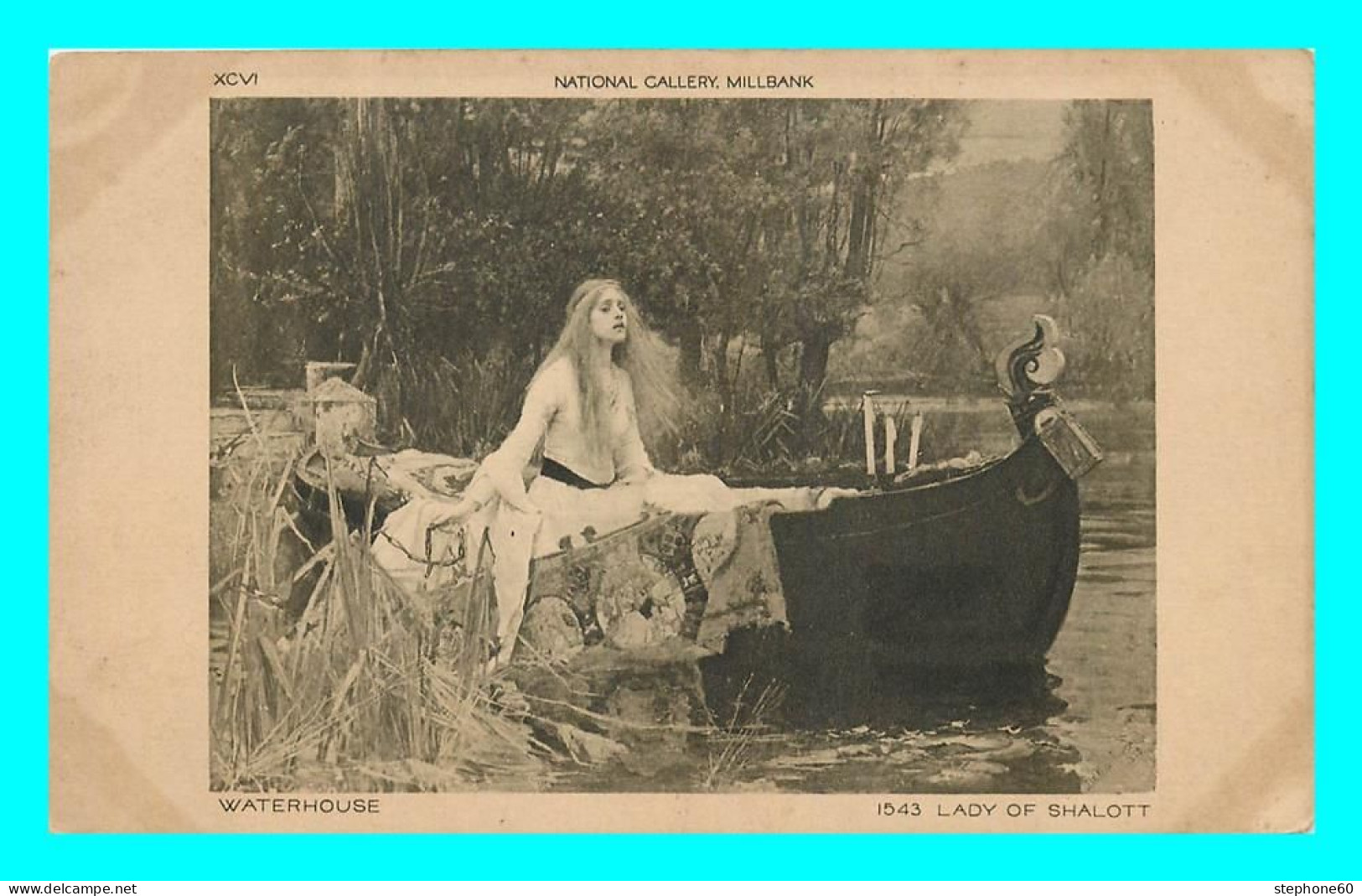 A802 / 275   National Gallery Millbank WATERHOUSE Lady Of Shalott - Pintura & Cuadros