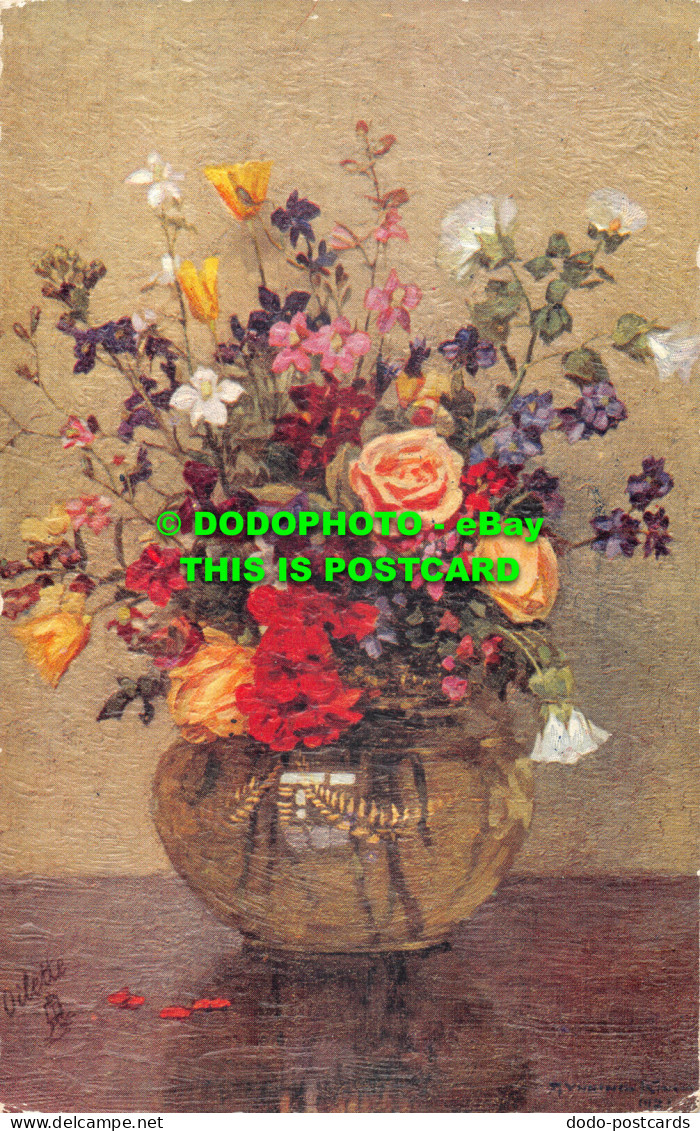 R475249 Flowers In Vases. Mixed Flowers. Tuck. Oilfacsim. O. F. 3427. Gunning Ki - Wereld