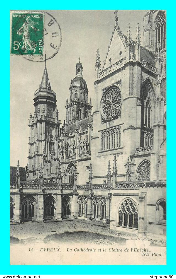 A766 / 537 27 - EVREUX Cathédrale Et Le Cloître De L'évêché - Evreux