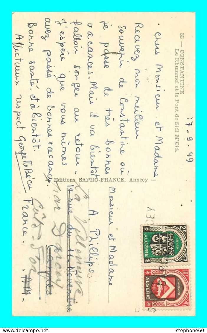 A801 / 647 Algérie CONSTANTINE Rhummel Et Pont De Sidi M'Cid ( Timbre ) - Constantine