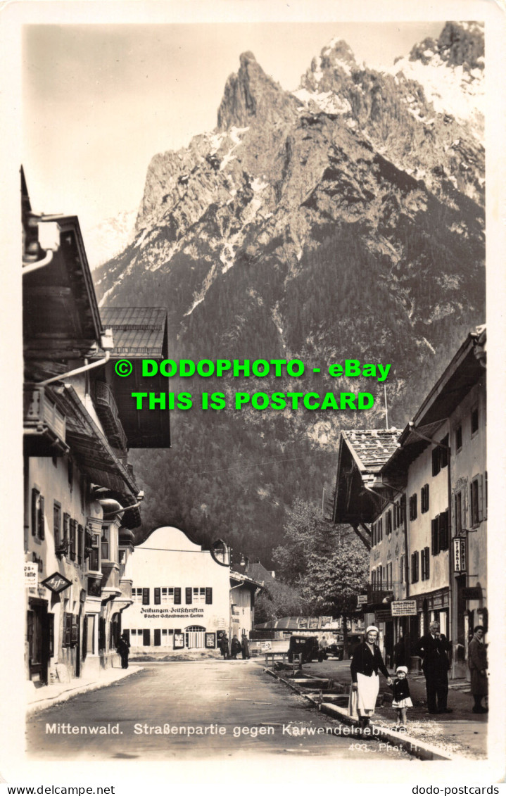 R475062 Mittenwald. Strassenpartie Gegen Karwendelgebirge. Hans Huber. Deutsche - Wereld