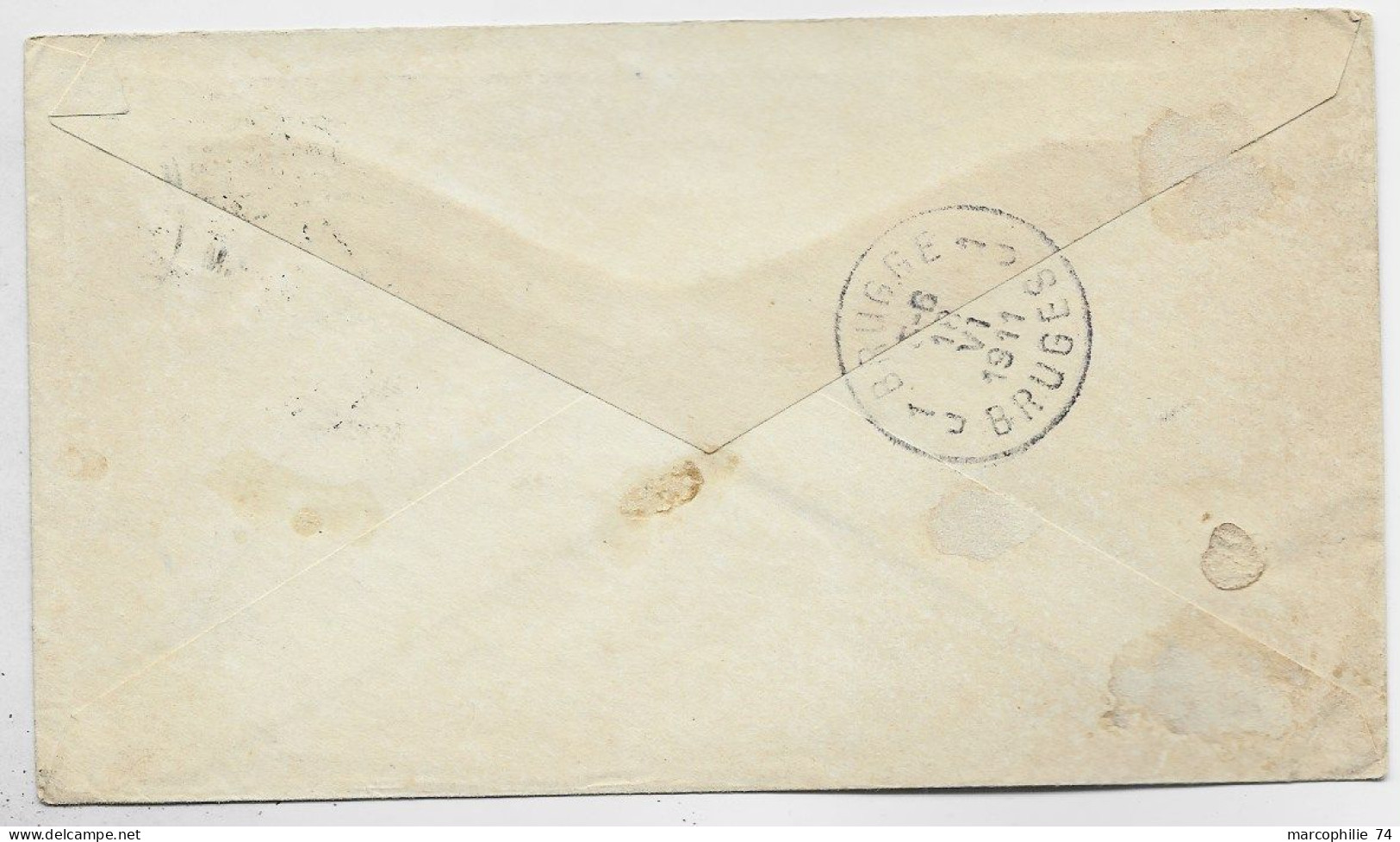 INDIA ENTIER COVER KURSEONG 31 MT 1911 TO BELGIQUE - 1882-1901 Impero