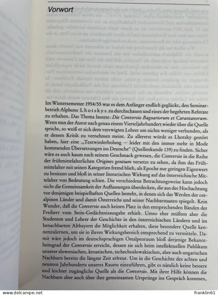 Conversio Bagoariorum Et Carantanorum : D. Weissbuch D. Salzburger Kirche über D. Erfolgreiche Mission In Kar - 4. 1789-1914