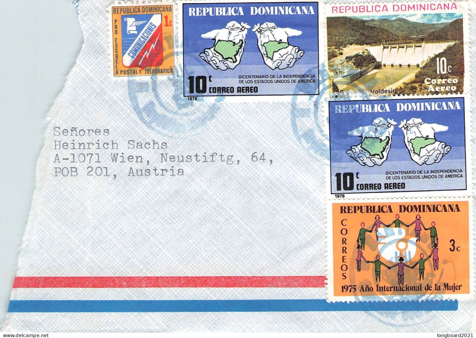 DOMINICAN REP - AIRMAIL 1977 - WIEN/AT / 6279 - Dominicaanse Republiek