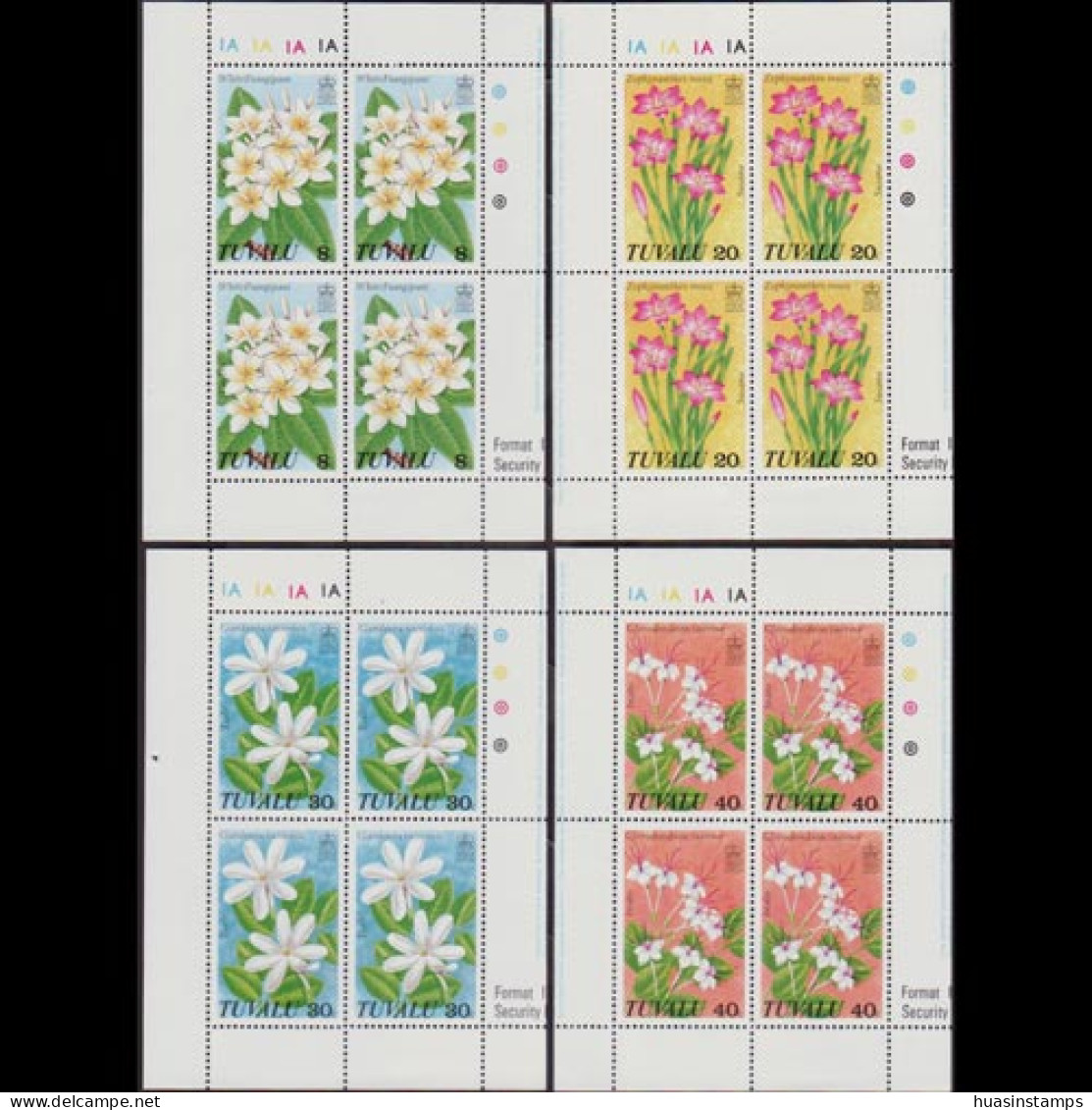 TUVALU 1978 - Scott# 92A-5A Wild S/S Flowers MNH - Tuvalu (fr. Elliceinseln)
