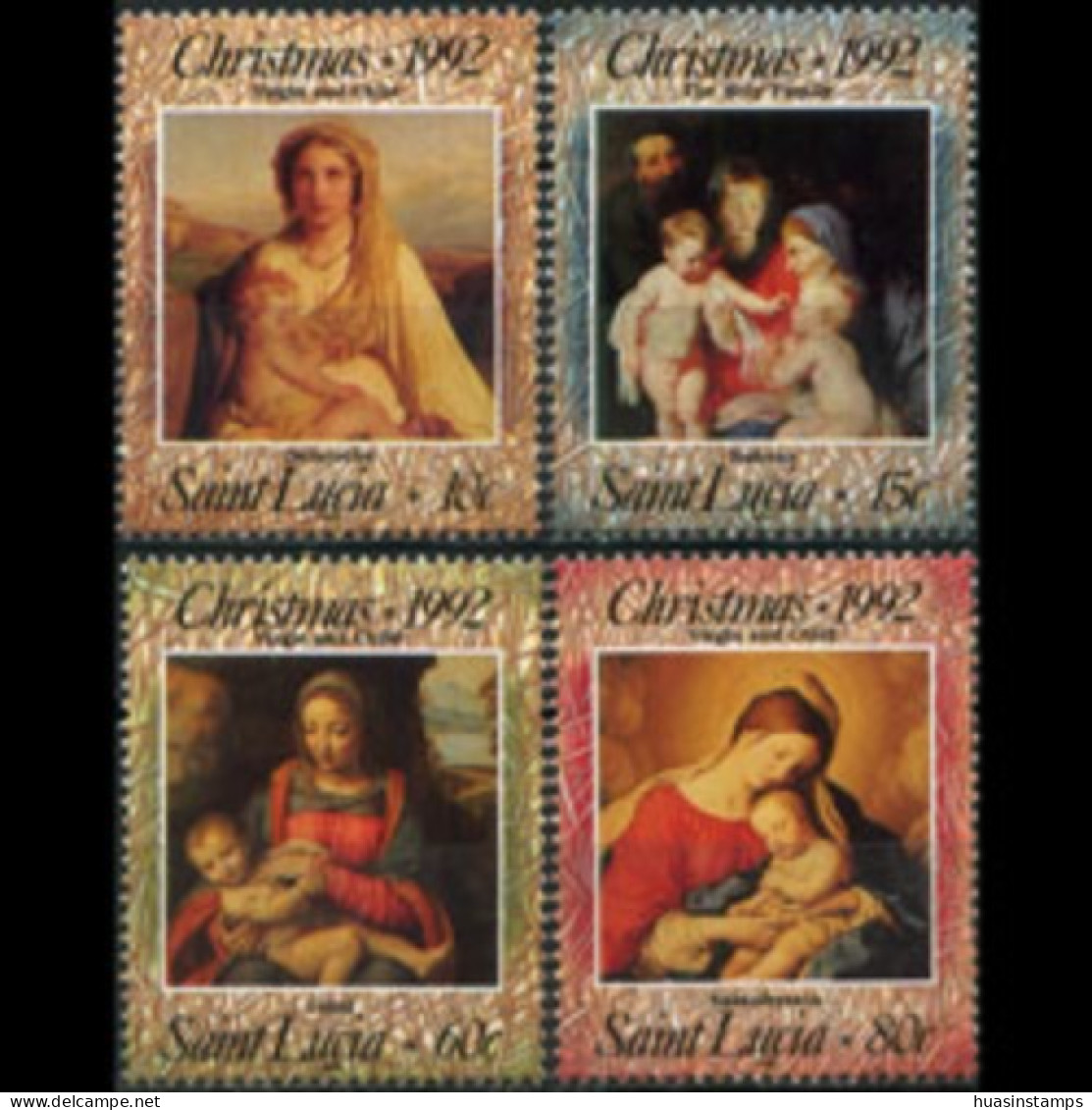 ST.LUCIA 1992 - Scott# 997-1000 Christmas Set Of 4 MNH - St.Lucie (1979-...)