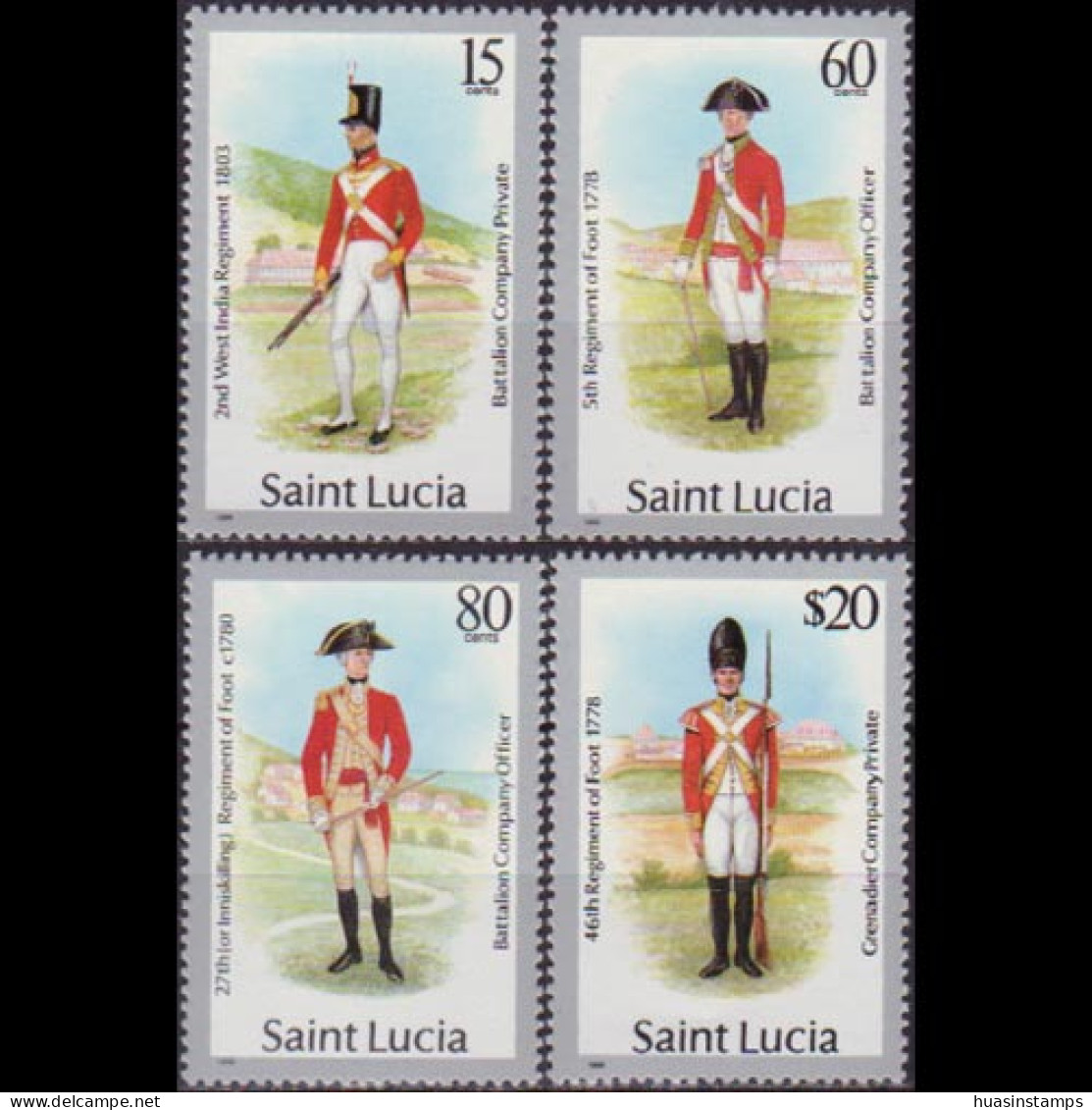 ST.LUCIA 1987 - Scott# 876-9 Mil.Uniform Set Of 4 MNH - St.Lucia (1979-...)