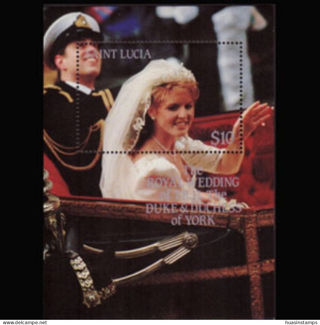 ST.LUCIA 1986 - Scott# 840A S/S Royal Wedding MNH - St.Lucia (1979-...)